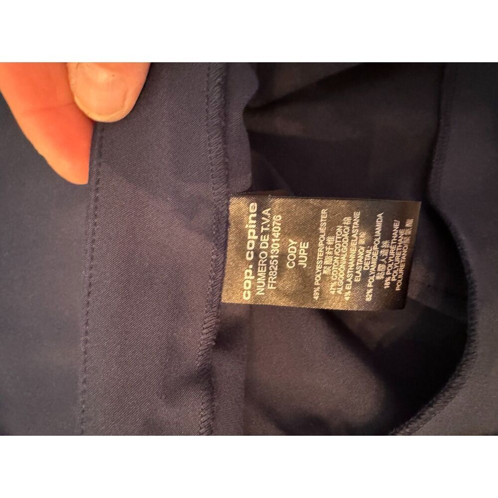 Cop Copine mini skirt, navy blue - made in Portugal size 36 New with tags - Picture 4 of 9